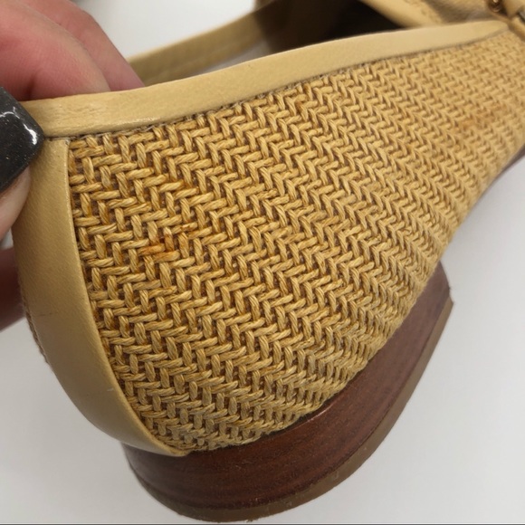 Vintage Stuart Weitzman Golden Straw Loafers 8AA - Picture 13 of 14